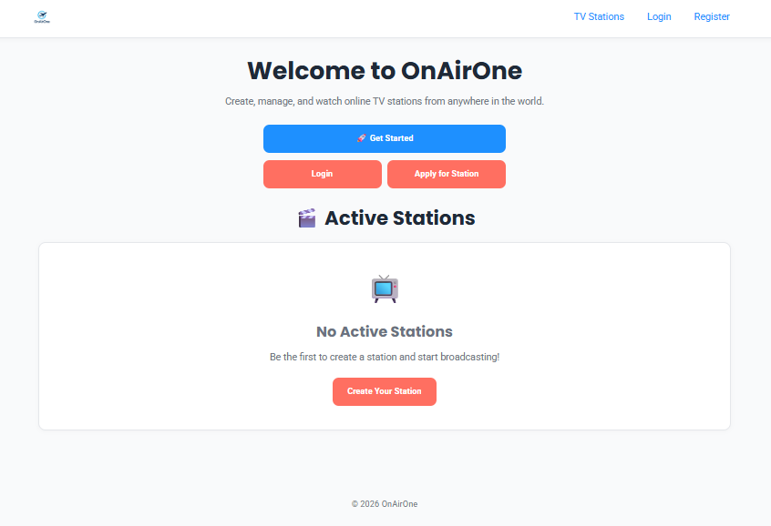 OnAirOne - Online TV Hosting Platform